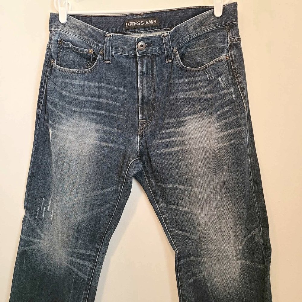 EXPRESS Men's Blake Loose Fit Bootcut Jeans 36 x 32